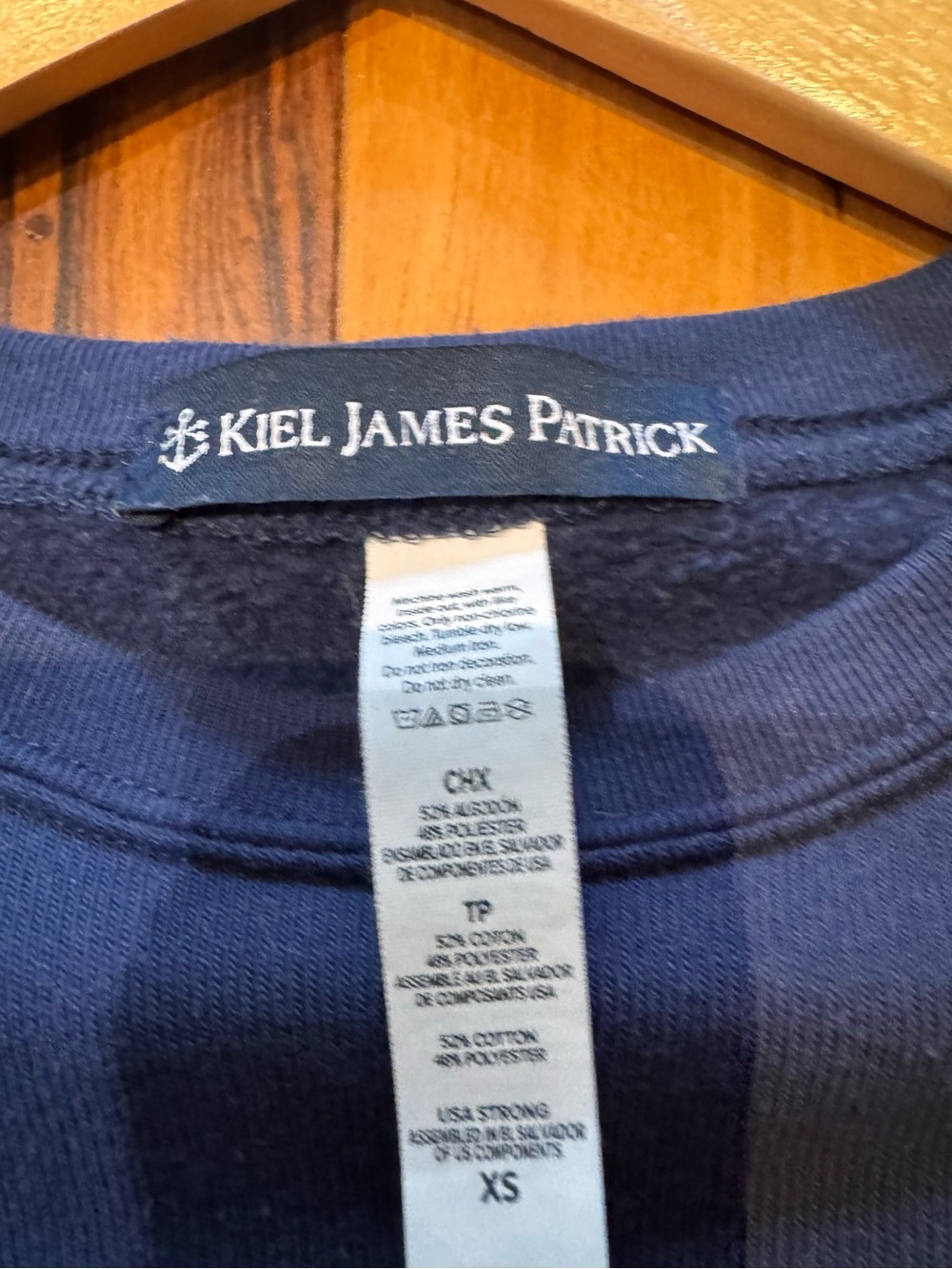 Kiel James Patrick Navy Happy Camper Crewneck Sweatshirt - Picture 3 of 3